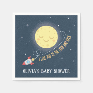 Serviette En Papier Fournitures pour Baby Shower Love You to the Moon 