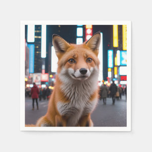 Serviette En Papier Fox in Times Carré