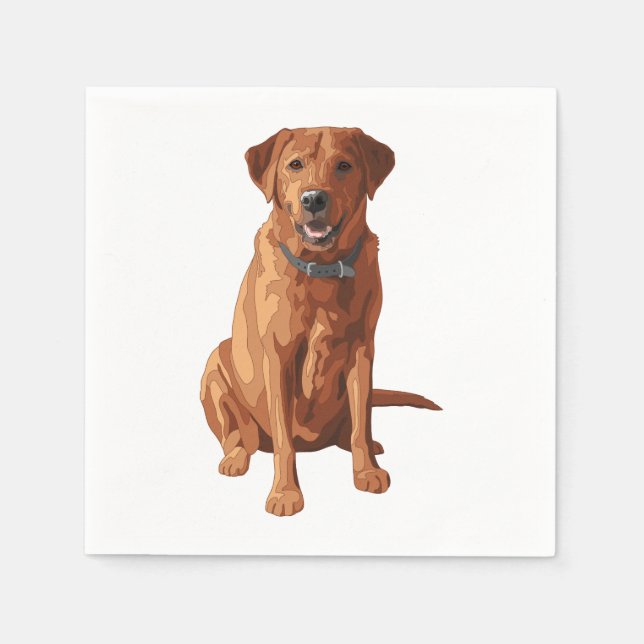 Serviette En Papier Fox Red Yellow Labrador Retriever Chien (Devant)