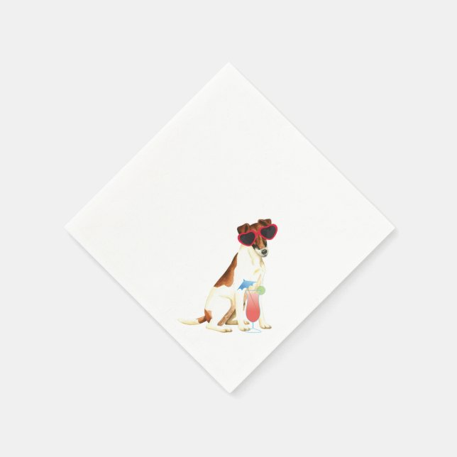 Serviette En Papier Fox Terrier doux d'été (Coin)