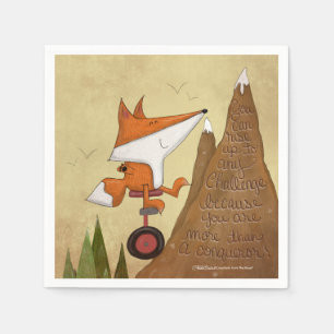 Serviette En Papier Fox Unicyclist-Plus qu'un conquérant