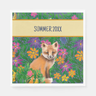 Serviette En Papier Foxy Floral été