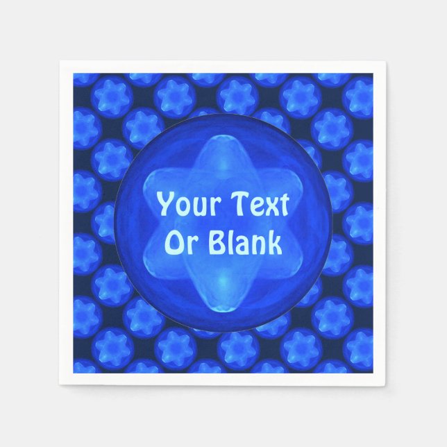 Serviette En Papier Fractal Bluestar (Devant)