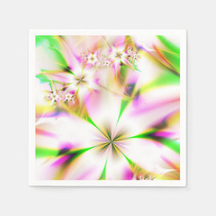Serviette En Papier fractale florale