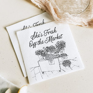 Serviette En Papier Fraîchement Hors Fête des mariées Du Marché, Le Ma