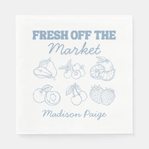 Serviette En Papier Fraîchement sortie du marché Baby Shower Bleu Fant