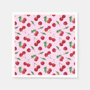 Serviette En Papier Fraîches Cerises Douces