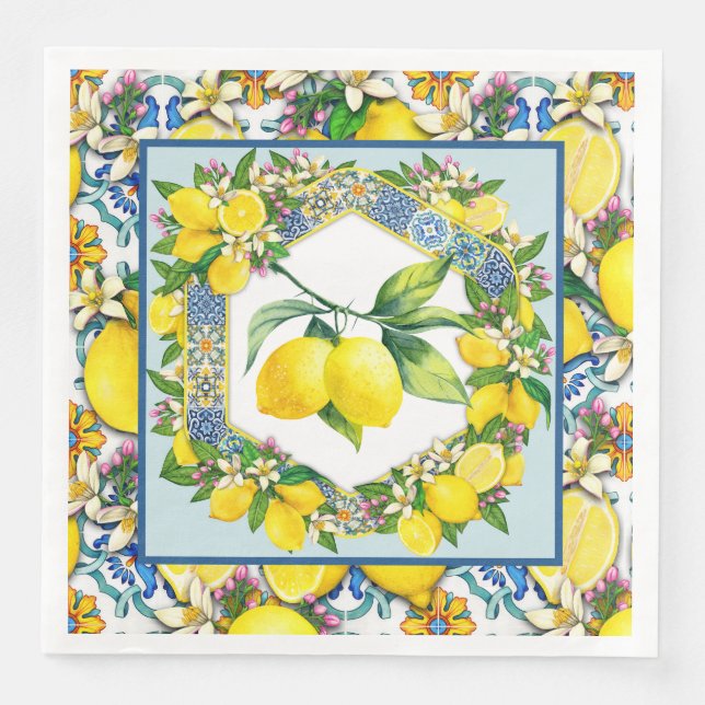 Serviette En Papier Frais de Citron  (Devant)