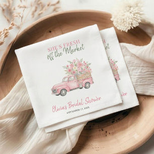 Serviette En Papier Frais Échangé sur le Marché Camion Rose Enterremen