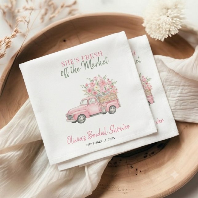 Serviette En Papier Frais Échangé sur le Marché Camion Rose Enterremen (Créateur téléchargé)