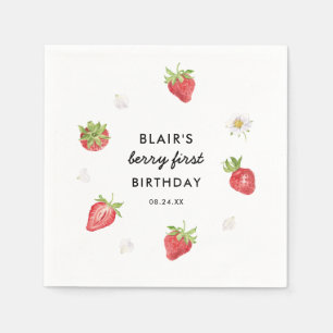 Serviette En Papier Fraise Berry Sweet Anniversaire