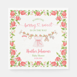 Serviette En Papier Fraise Berry Sweet Clothesline Baby shower