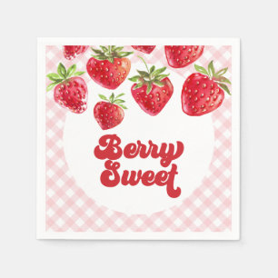 Serviette En Papier Fraise Berry Sweet Plaques de papier d'anniversair