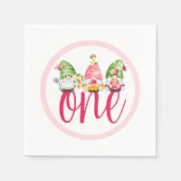 Fraise Gnome Garden Baby Girl's 1st Birthday