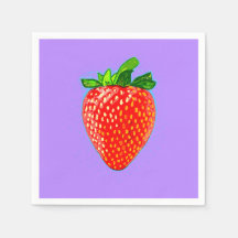 Fraise rouge en style pop art
