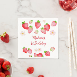 Serviette En Papier Fraise sauvage Berry Sweet Anniversaire