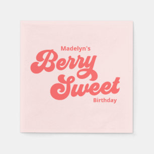 Serviette En Papier Fraise simple Berry Sweet Anniversaire Été