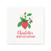 Fraise Whimsical avec détails floraux