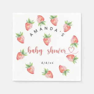 Serviette En Papier Fraises - Baby shower