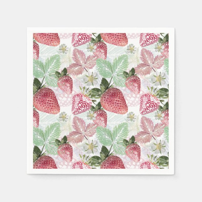 Serviette En Papier fraises, baies, rouge, frais, mûr, sucré, nourritu (Devant)