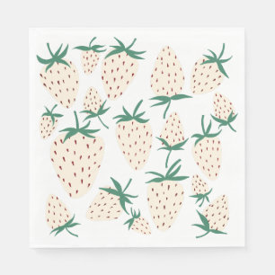 Serviette En Papier Fraisier Pineberry Mariage sur mesure