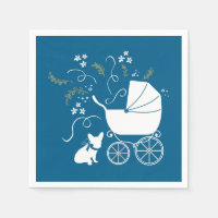 Français Baby shower Bulldog Français Frenchie Blu