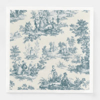 Français toile de jouy sage vert élégant découpage