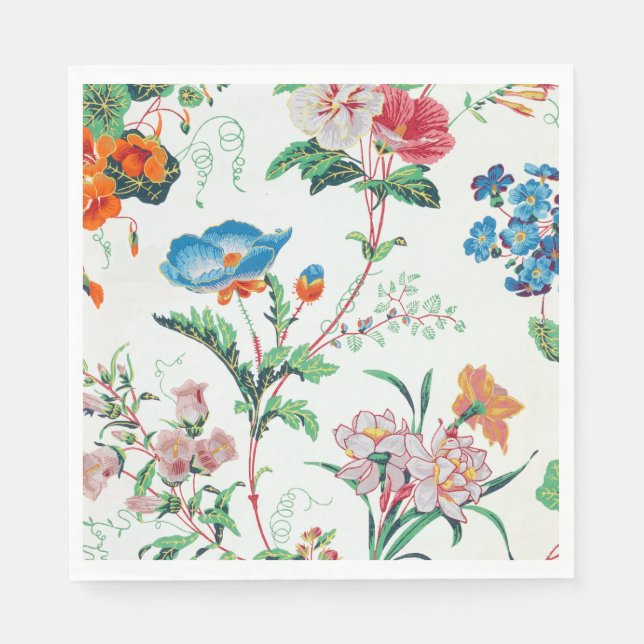 Serviette En Papier France 1830 Floral Antique Wallpaper (Devant)