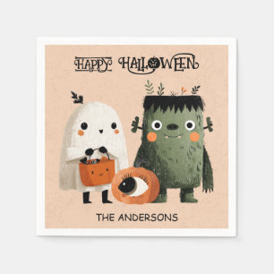 Serviette En Papier Frankenstein Monster & Ghost Éffrayant Cute Hallow