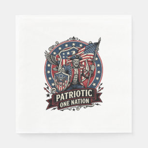 Serviette En Papier Frankenstein patriotique brute de liberté Monstre