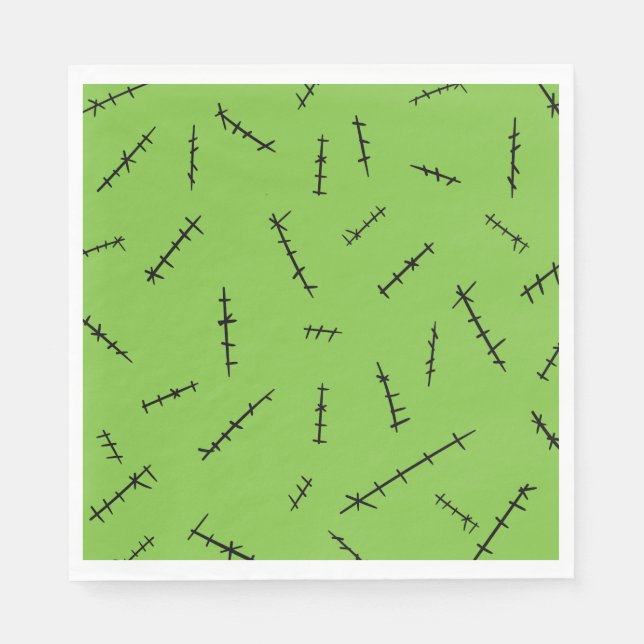 Serviette En Papier Frankenstein Stitches (Devant)