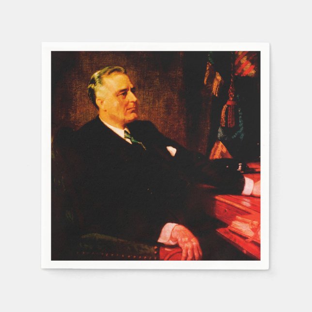 Serviette En Papier Franklin D. Roosevelt, président démocrate du FRD (Devant)