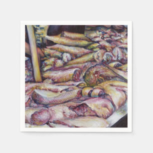 Serviette En Papier Fraternizing avec du poisson frais