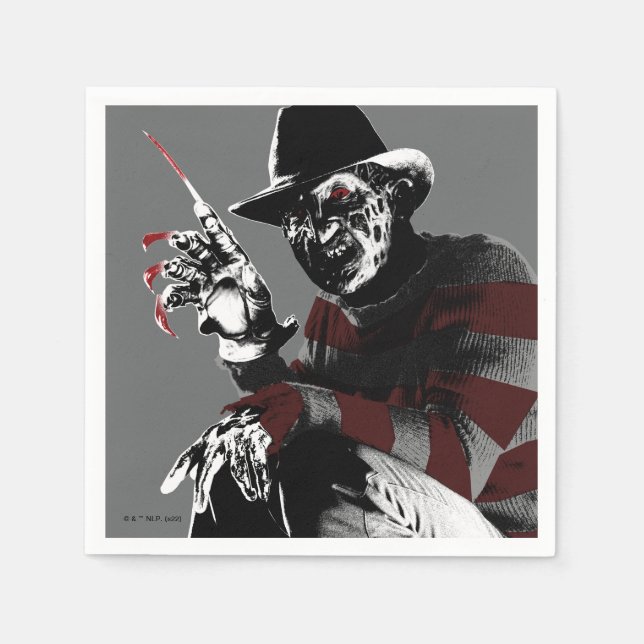 Serviette En Papier Freddy contre Jason | Freddy Seeing Red (Devant)