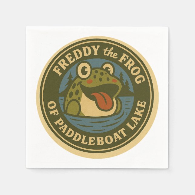 Serviette En Papier Freddy the Frog of Paddleboat Lake Napkins  (Devant)