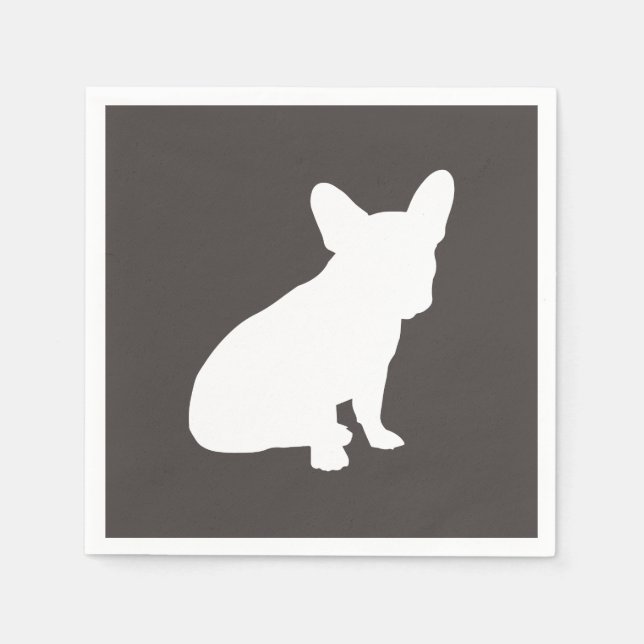 Serviette En Papier French Bulldog Theme Party - Baby shower neutre (Devant)