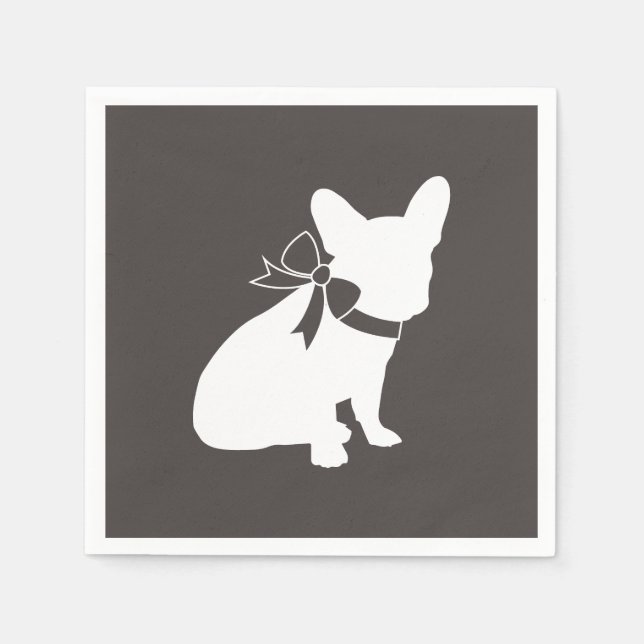 Serviette En Papier French Bulldog Theme Party - Baby shower neutre (Devant)