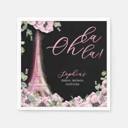Serviette En Papier French Floral Oh la la Bridal Shower Paper Napkin