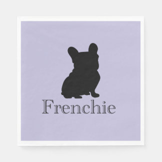 Serviette En Papier Frenchie silhouette