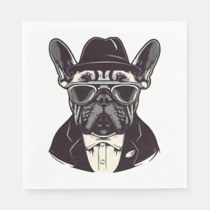 Serviette En Papier Frenchie The Gangster