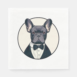 Serviette En Papier Frenchie The Gentlemen