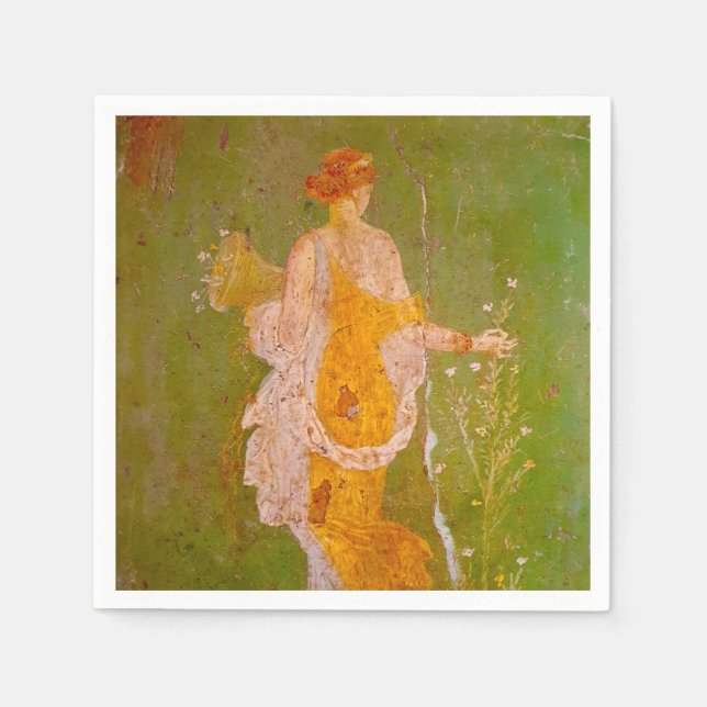 Serviette En Papier Fresque de Flore dans la Villa d'Ariadne, Pompéi  (Devant)