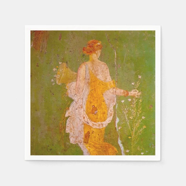 Serviette En Papier Fresque de Flore dans la Villa d'Ariadne, Pompéi  (Devant)