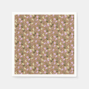 Serviette En Papier Friandises Noël Cerf Pain d'épice Rétro Canne à su