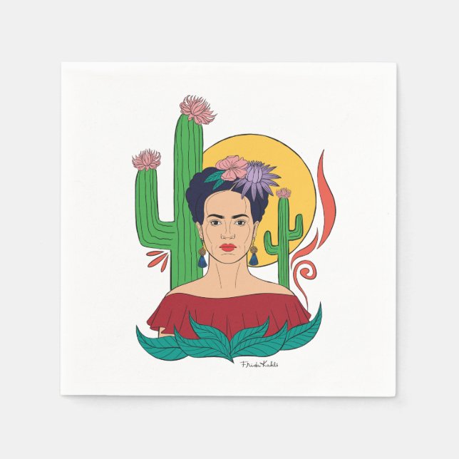 Serviette En Papier Frida Kahlo Desert Graphic (Devant)