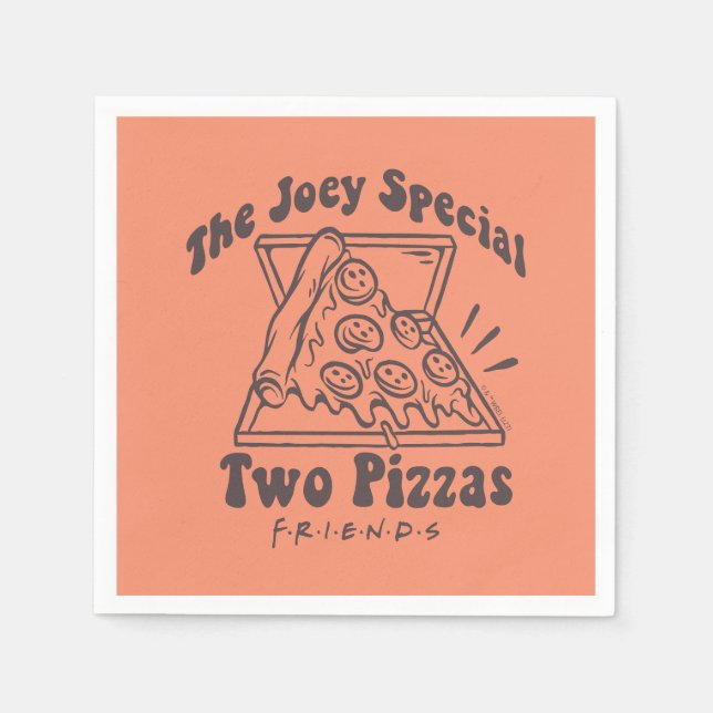 Serviette En Papier FRIENDS™ | Citation Pizza Joey (Devant)