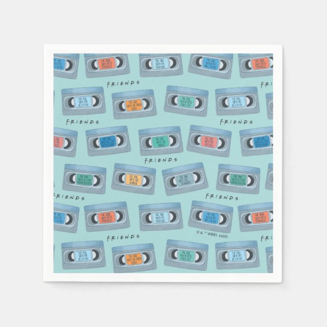 Serviette En Papier FRIENDS™ | The One With Video Tape Pattern (Devant)