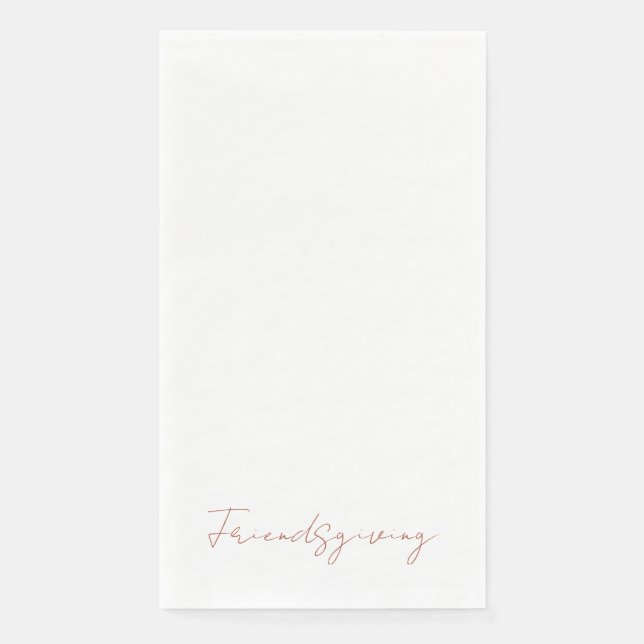 Serviette En Papier Friendsgiving Blanc (Devant)