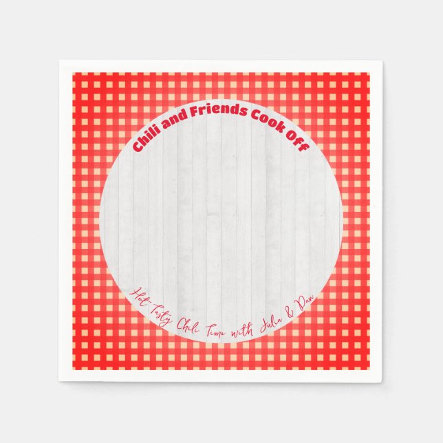 Serviette En Papier Friendsgiving Potluck Chili Cook Off Thanksgiving (Devant)