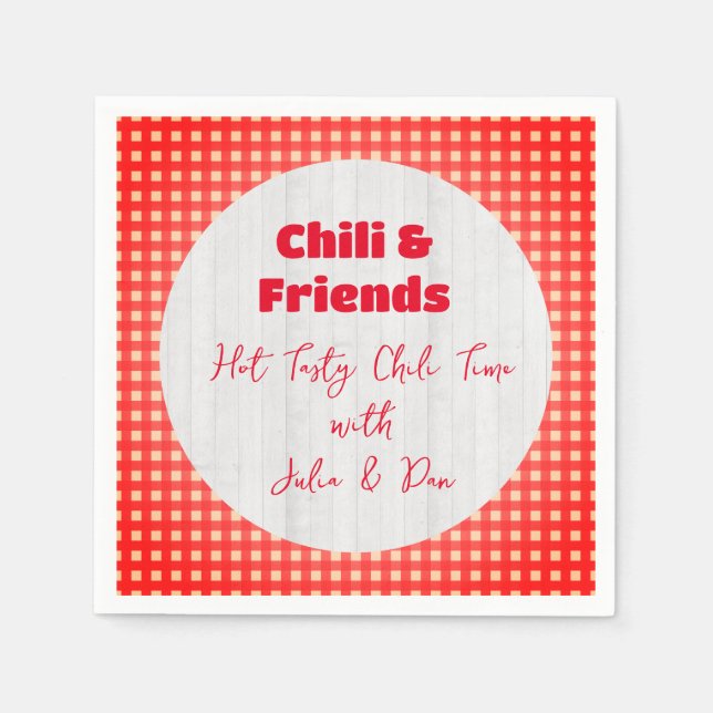 Serviette En Papier Friendsgiving Potluck Chili Cook Off Thanksgiving (Devant)